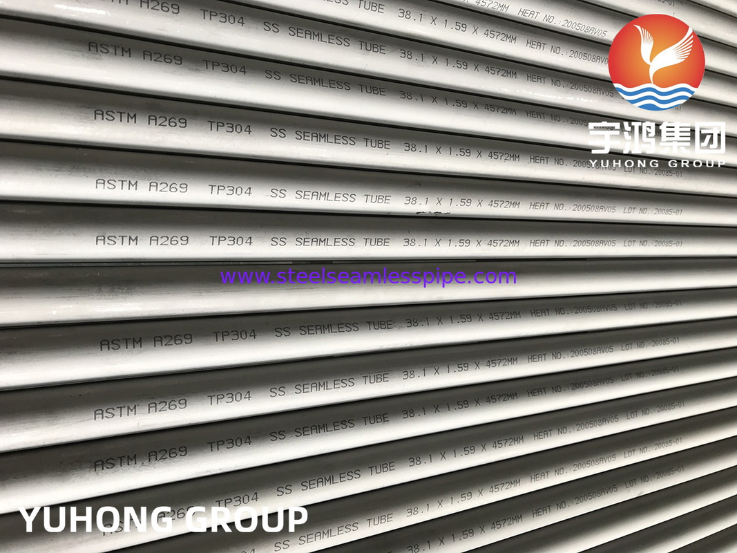 لوله مبادله گرما، ASTM A269 TP304، 1.4301 لوله بی سیم فولاد ضد زنگ برای بخاری ها