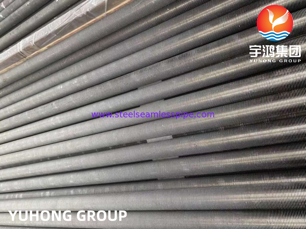ASTM A249 TP304 باله آلومینیومی نوع تی لوله پره دار اکسترود شده برای خشک کن مبدل حرارتی