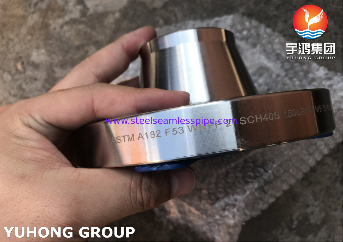 فلج های فولادی سوپر دوپلکس ASTM A182 F53, UNS S32750 فلج گردن جوش, RF, FF, B16.5