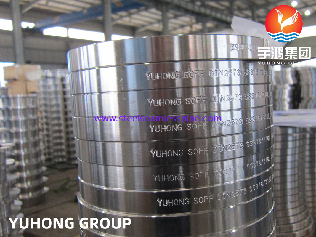 DIN2573، ASTM A182 F316 F316L، فولاد ضد زنگ جعل شده در فلنج ها، سطح مسطح B16.5
