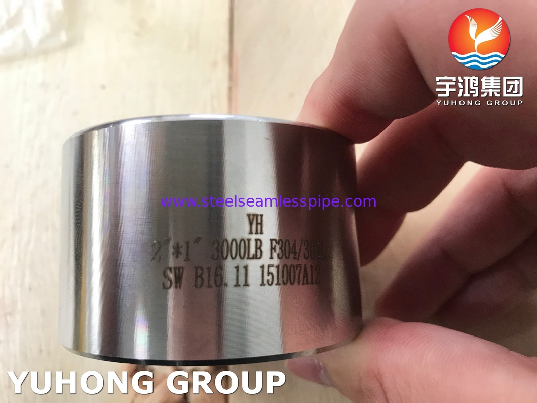 ASTM A182 F304، F304L فولاد ضد زنگ سوکت جوشکاری کامل، نیمه جوشکاری B16.11