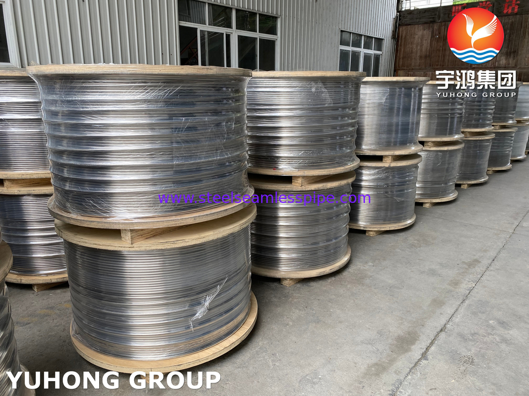 ASTM A269 TP304L TP316L TP316Ti لوله های حلقه ای از فولاد ضد زنگ برای صنعت کابل