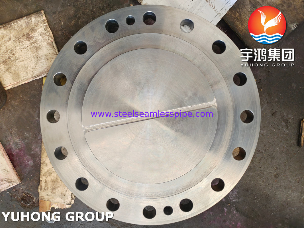ASTM SA266 GR.2N صفحه لوله فلنج پوشش کانال برای قطعات مبادله گرما