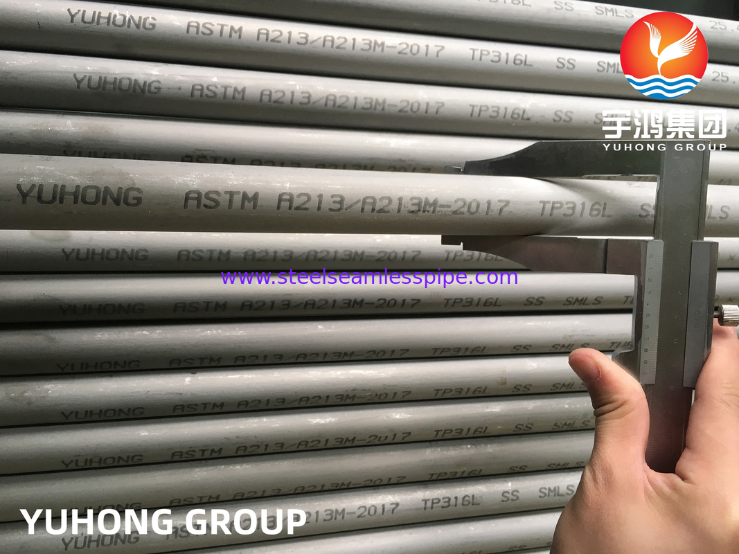 ASME SA213 TP316L لوله فولاد ضد زنگ بی سیم BWG 20 0.89mm برای خنک کننده خشک