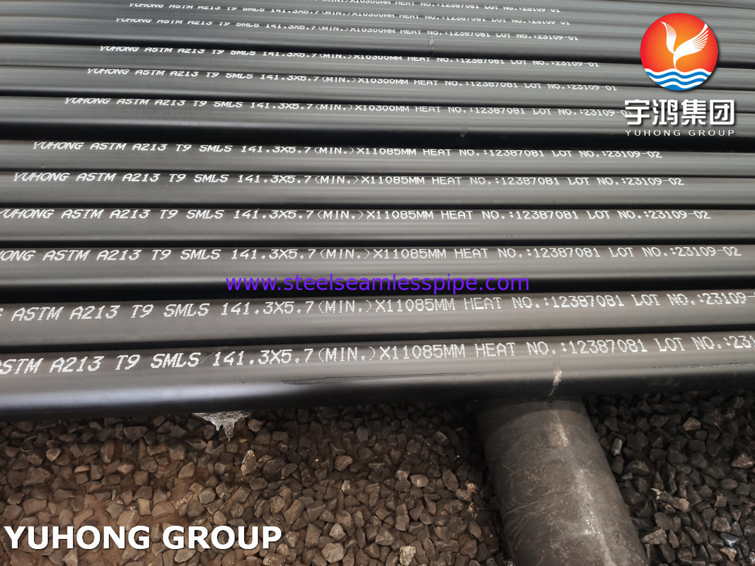 ASME SA213 T9 T11 T22 T91 لوله بدون درز فولاد آلیاژ برای لوله کوره سوخته