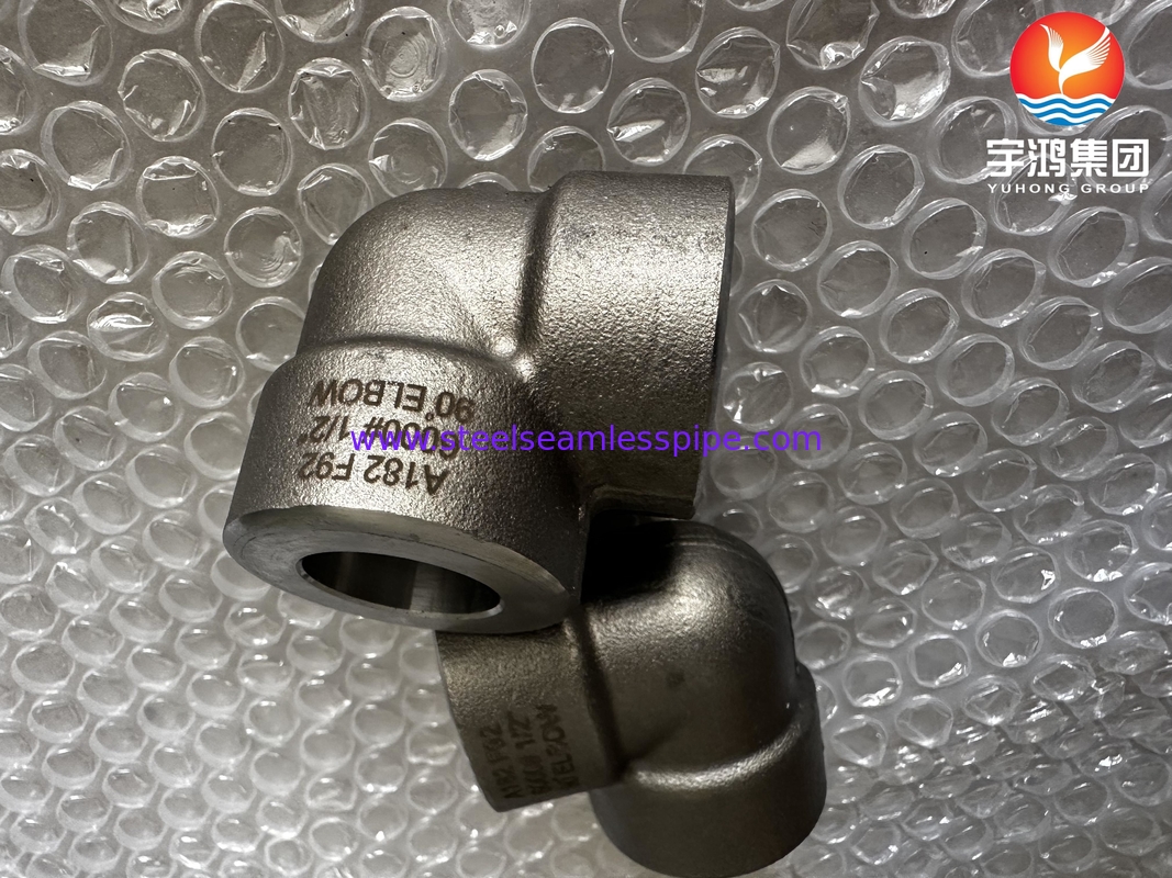 A182 F53 F92 1/2&quot; #3000 90° سوکت سوکت جوش ASME B16.11 برای نیروگاه ها