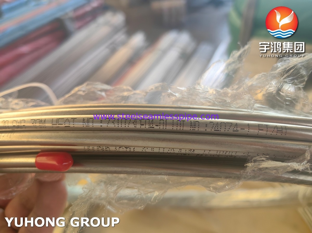 لوله کویل بدون درز فولاد ضد زنگ درجه TP304 / 304L و TP316 / 316L ترشی / سطح روشن آنیل ASME SA213
