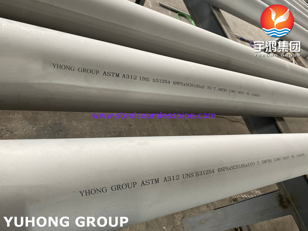 ASTM A312 UNS S31254 254SMO /1.4547 لوله بدون درز از فولاد ضد زنگ