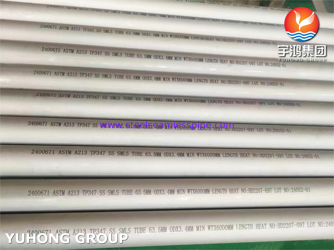 ASTM A213/ASME SA 213 TP347/TP347H لوله بدون درز از فولاد ضد زنگ در دیگ مبدل گرما