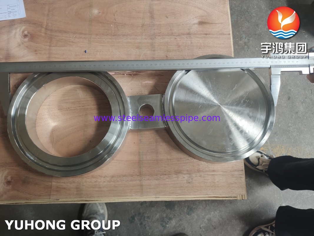 ASTM A182 F51 دو قطعه فولاد چشم انداز فلنج کور / B16.48 RTJ شکل-8 خالی