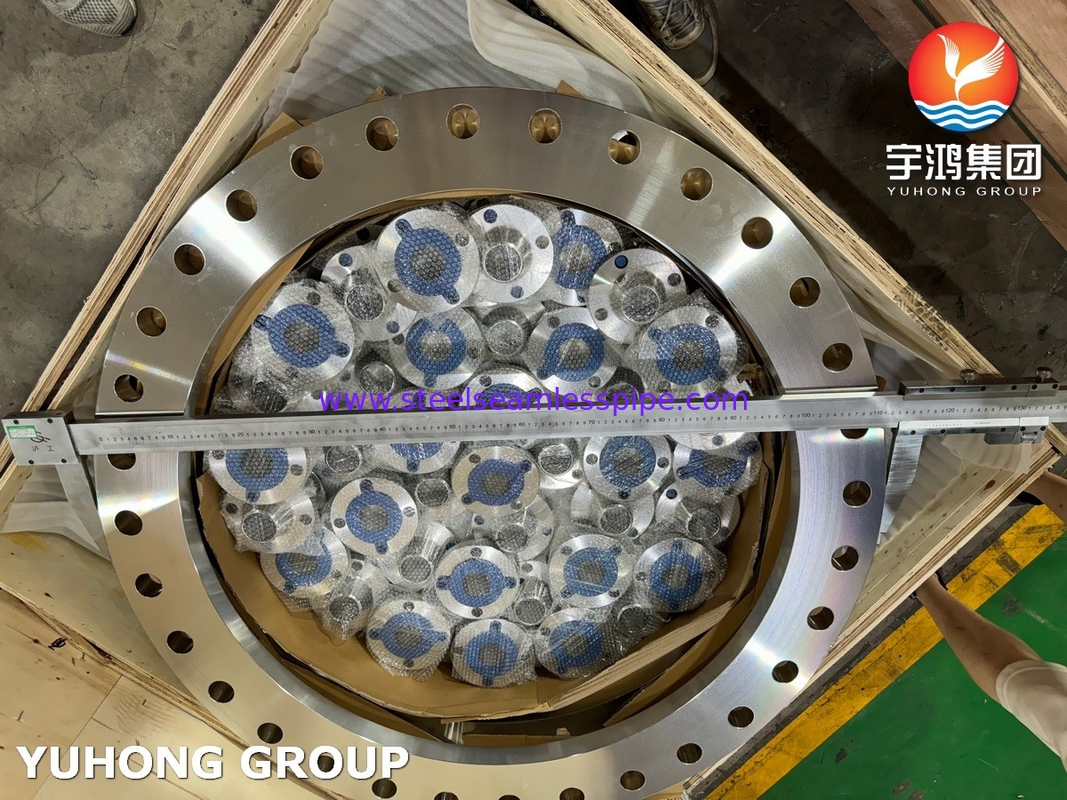 ASTM A240 F904L AWWA C207 جدول 2 کلاس D فلنج حلقه ای فولادی برای سیستم آب