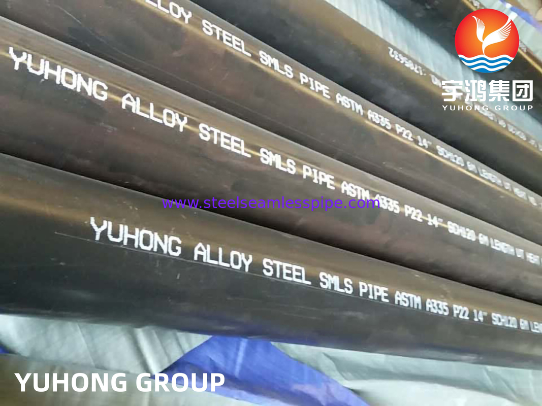 ASTM A335 P22 2-1/4Cr لوله بدون درز فولاد آلیاژ برای نیروگاه های برق / دیگ / انرژی هسته ای