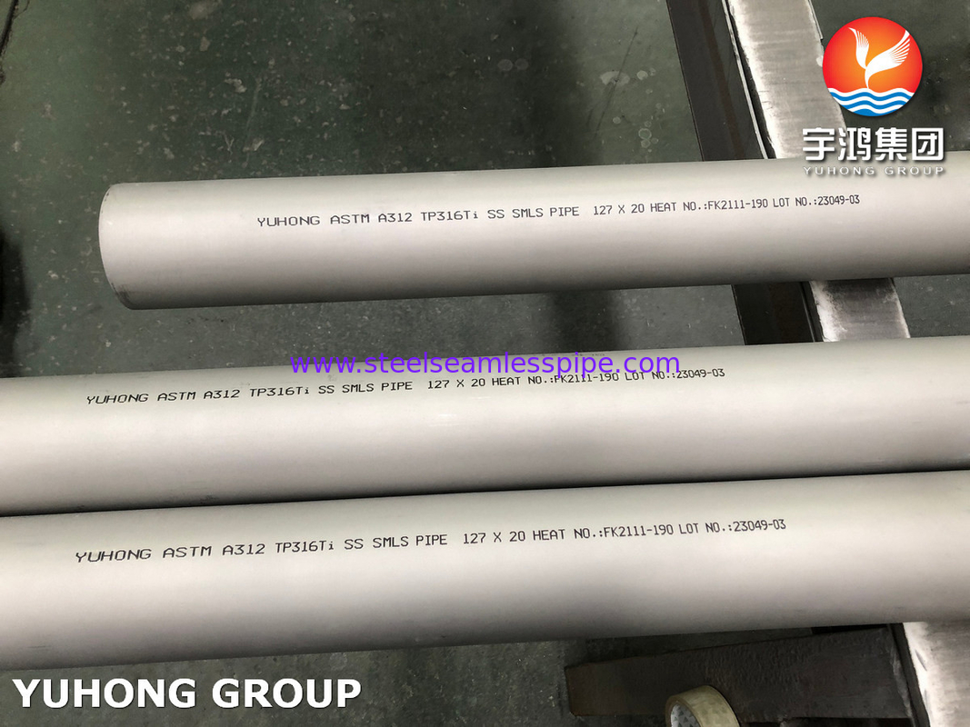 ASTM A312 316Ti دیواره ضخیم لوله فولاد ضد زنگ مقاومت قوی در برابر خوردگی