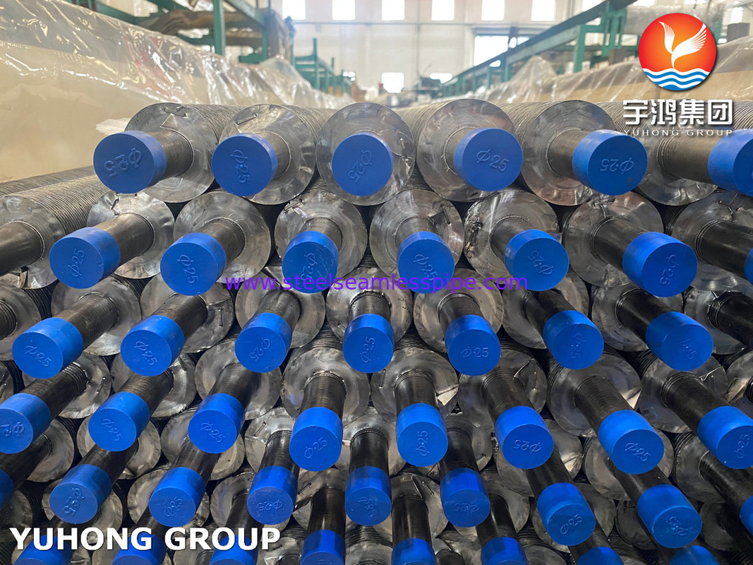 ASTM A179 لوله بی درهم فولاد کربن آلومینیوم Fin G نوع لوله fin برای خنک کننده هوا