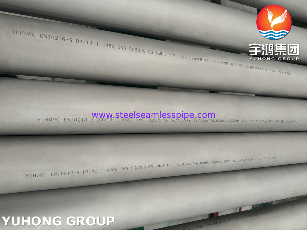 EN 10216-5 1.4462 / UNS S32205 SAF Duplex 2205 لوله های بدون درز از فولاد ضد زنگ