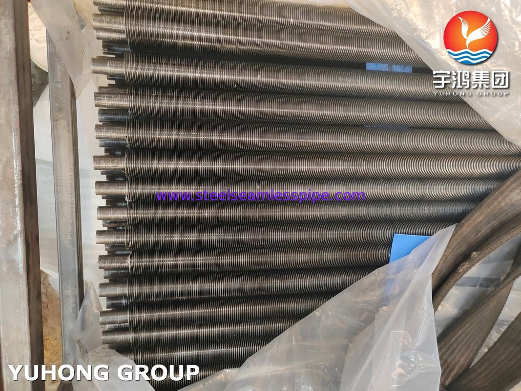 ASTM A179 لوله بی درهم فولاد کربن آلومینیوم Fin G نوع لوله fin برای سیستم HRSG