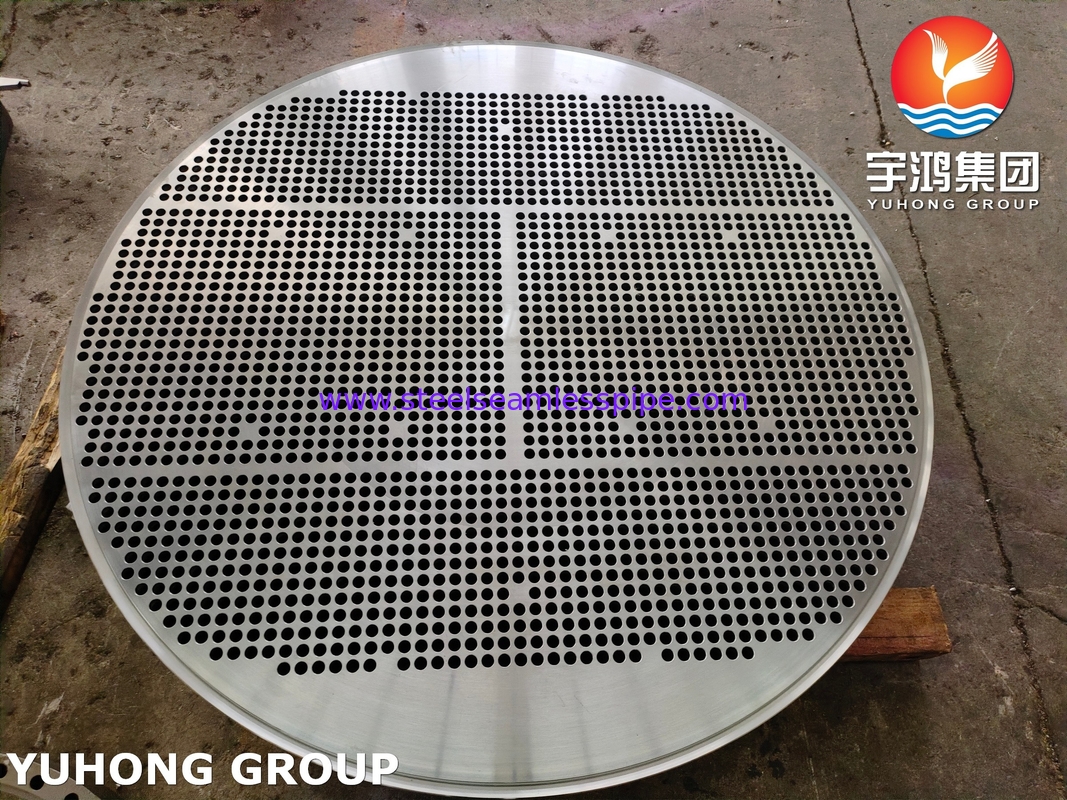 صفحه لوله های فولاد آلیاژ ASTM A335 ASME SA335 F5N OD 1761MM*182MM 2476HOLES*19.25MM