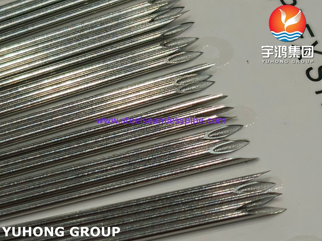 لوله سوزن تزریق پزشکی فولاد ضد زنگ ISO7864 SUS304، 21G 44 میلی متر، نوک اریب