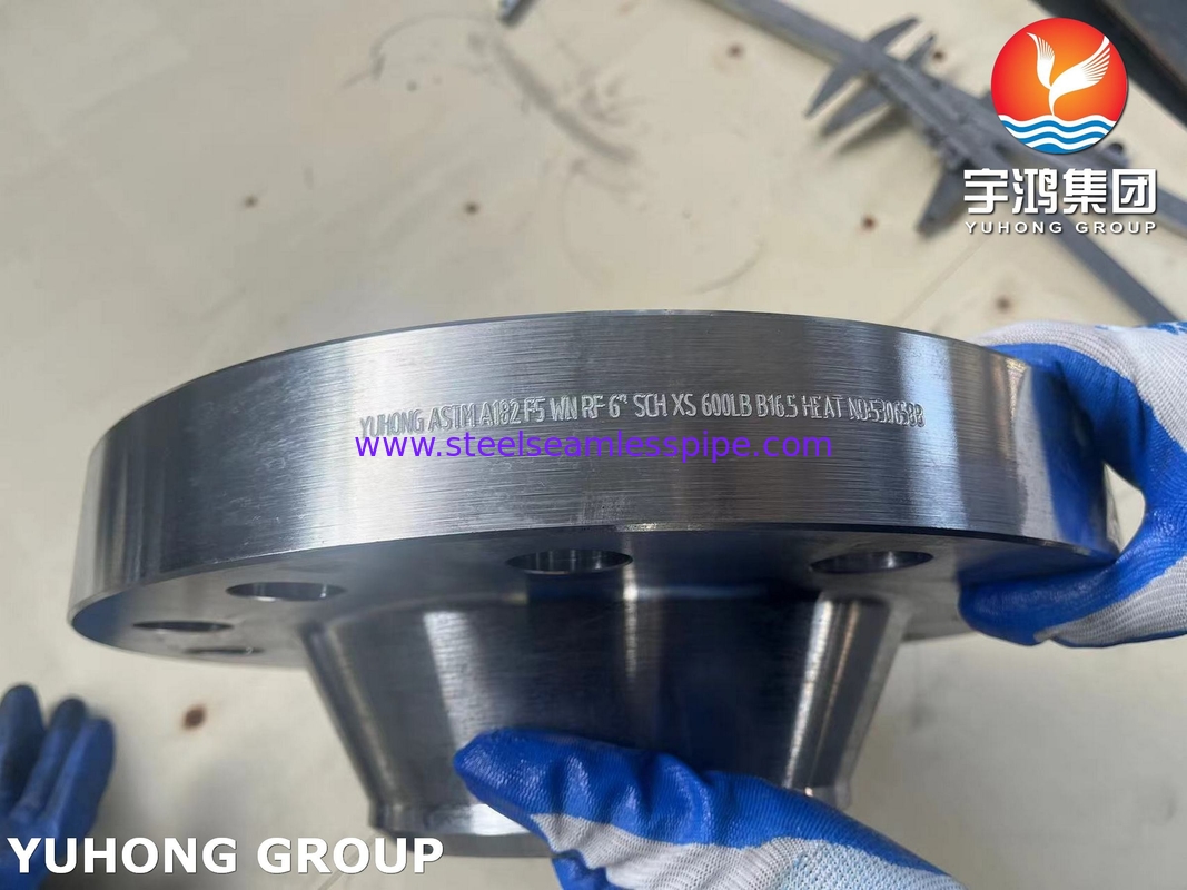 ASTM A182 F5 سوراخ جوش گردن RF فلنج B16.5 برای درجه حرارت بالا عالی