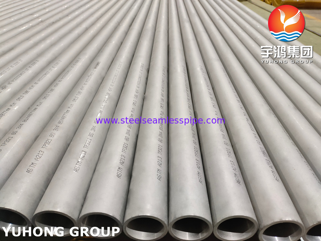 ASTM A213 ASME SA213 TP321 TP321HTubos sem costura de aço inoxidável اسپشورا ریکوزید در نگهدارنده ترمینای ساده گرمایش