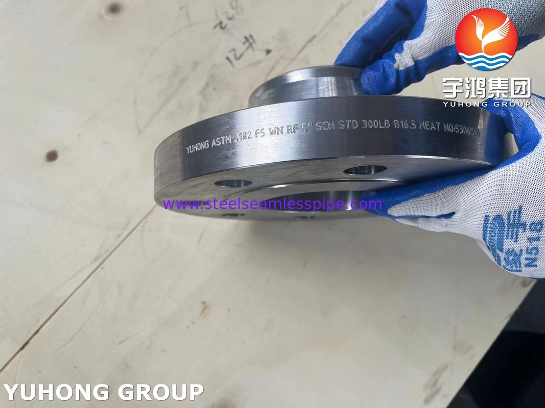 ASTM A182 F5 فلنج فولاد آلیاژ فولادی جفت شده گردن جوشکاری صورت بالا B16.5