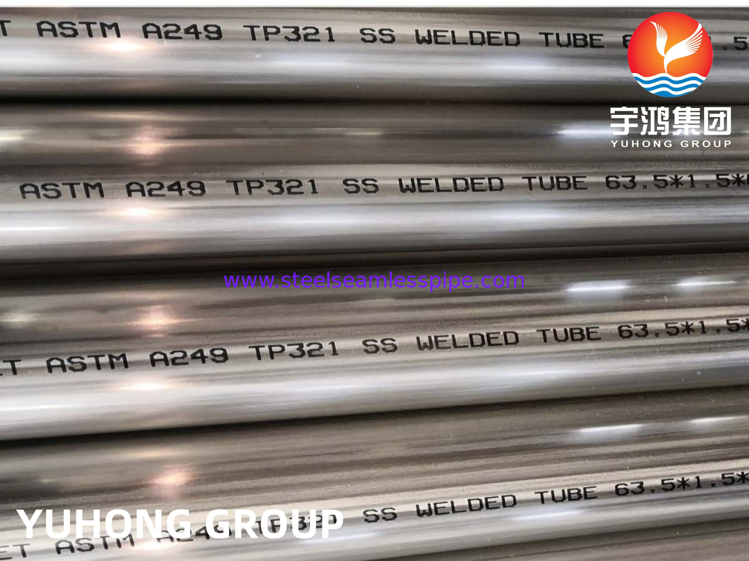 ASTM A249 TP321 لوله های جوشیده از فولاد ضد زنگ جوش روشن ، مبادله گرما و کاربرد فوق العاده