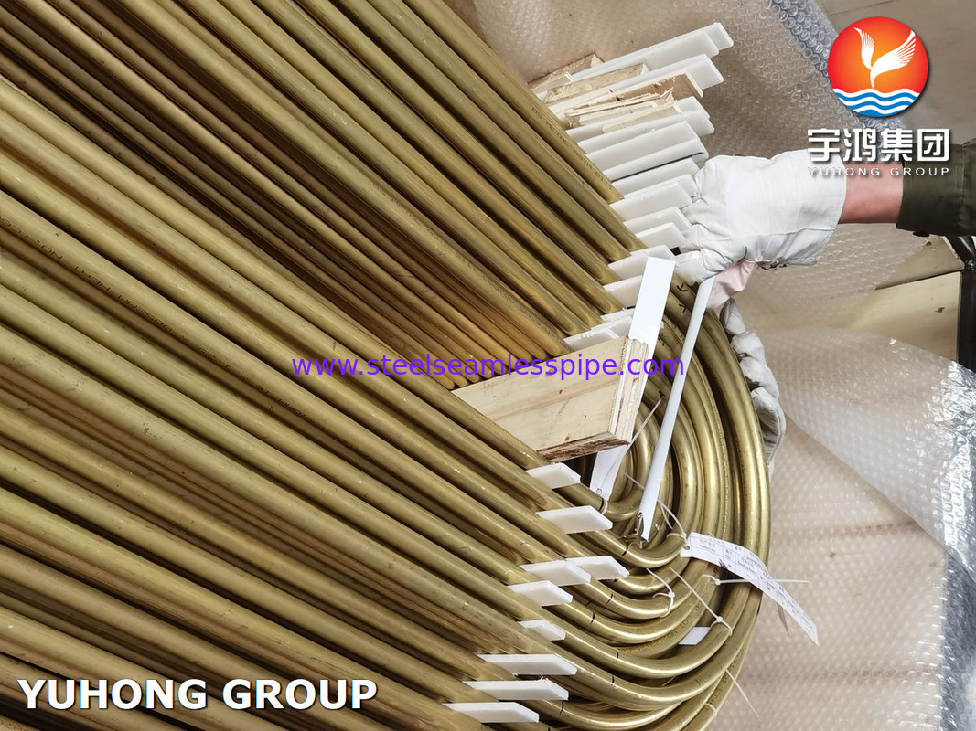 ASTM B395 / ASME SB395 C68700 لوله آلیاژ مس خم شده U برای مبادله گرما