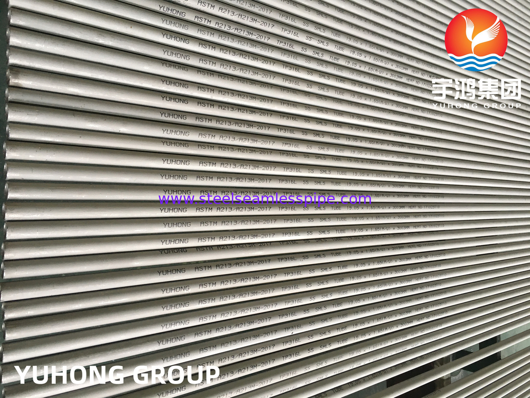 ASTM A213 TP316L لوله بی سیم فولاد ضد زنگ برای مخازن ذخیره سازی و پالایشگاه ها