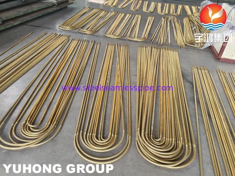 B359 C44300 C44500 آلیاژ مس لوله کم بال U Bend برای مبادلات گرما ASTM B154-16