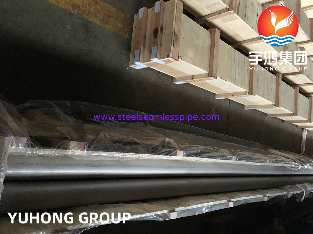 ASTM A312 / ASME SA312 TP347H لوله بدون درز از فولاد ضد زنگ برای صنعت شیمیایی دیگ