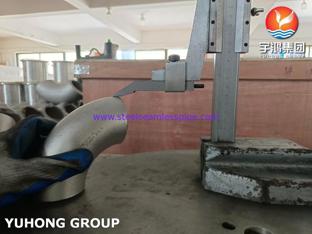 ASTM A403 / ASME SA403 WP316 / WP316L فولاد ضد زنگ بدون درز بلت ولد شده مناسب 90 درجه آرنج B16.9