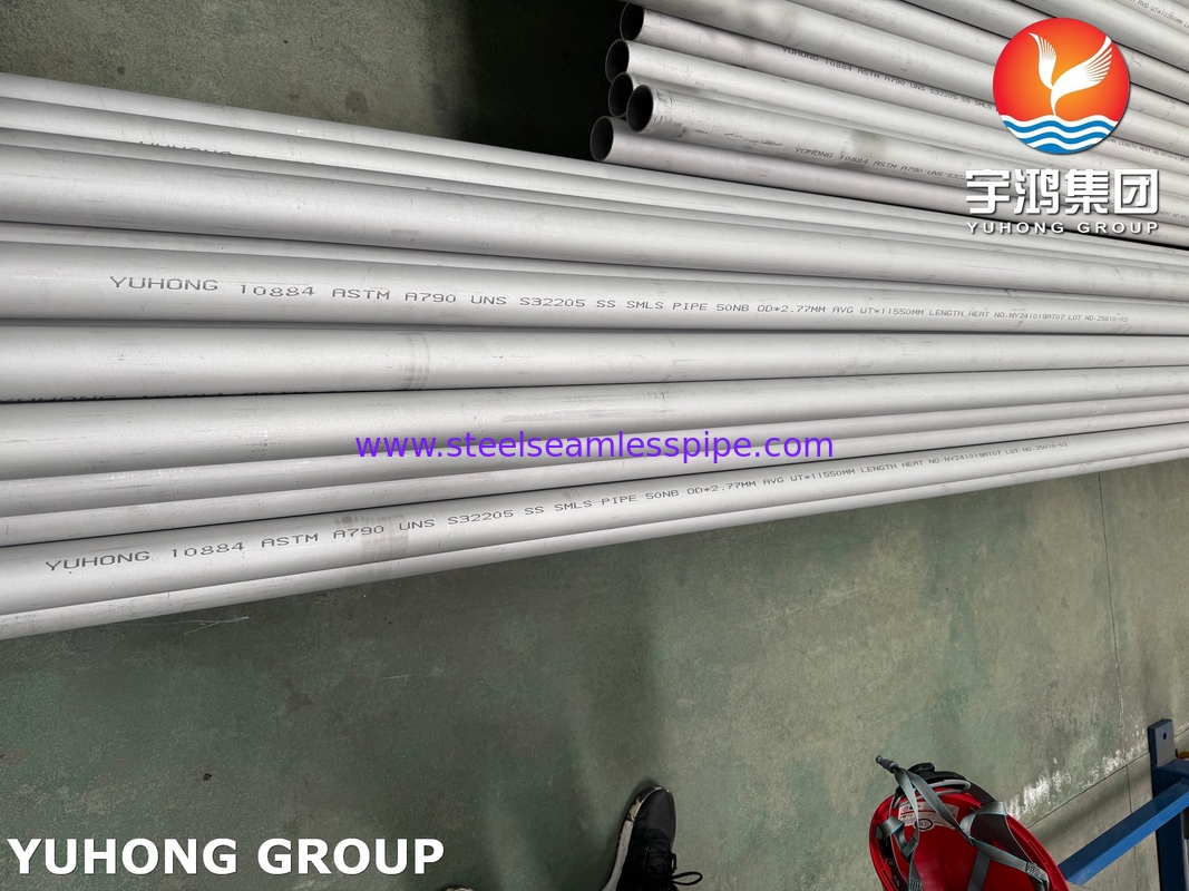 ASTM A790 / ASME SA790 S32205 لوله بدون درز استیل دوگانه برای صنعت گاز نفت
