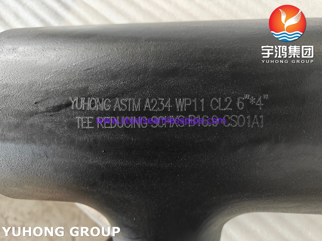 ASTM A234 WP11 CL2 آلیاژ فولاد کم کننده تی ASME B16.9 لوله های Buttweld
