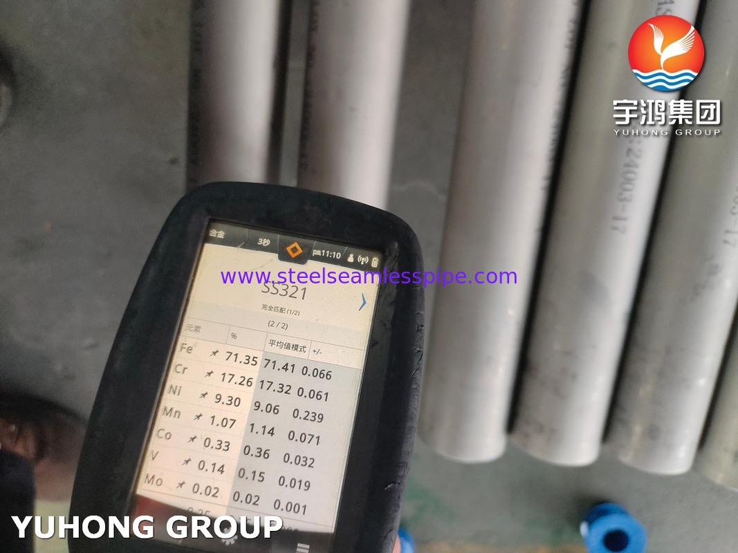 ASTM A312 TP321 لوله های بی سیم فولاد ضد زنگ که برای صنعت گاز نفتی و صنایع شیمیایی پکیج شده اند