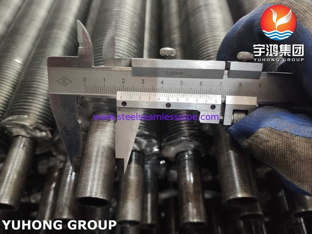 ASTM A179 نوع G-Typ Embedded Fin Tube Aluminium 1010 برای گاز به گاز و گاز به مایع