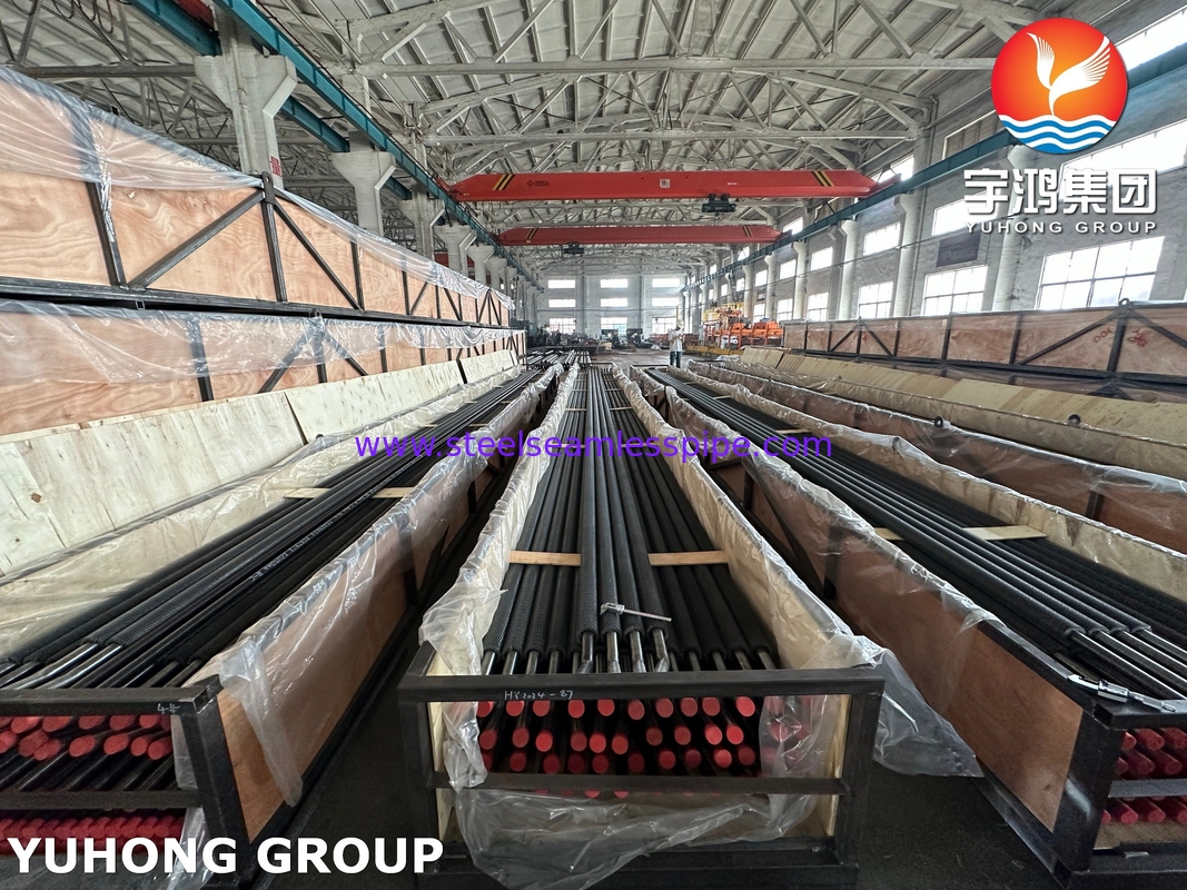 ASTM A213 T11 لوله بدون درز فولادی آلیاژ HFW لوله بالدار میله دار برای نفت و پالایشگاه