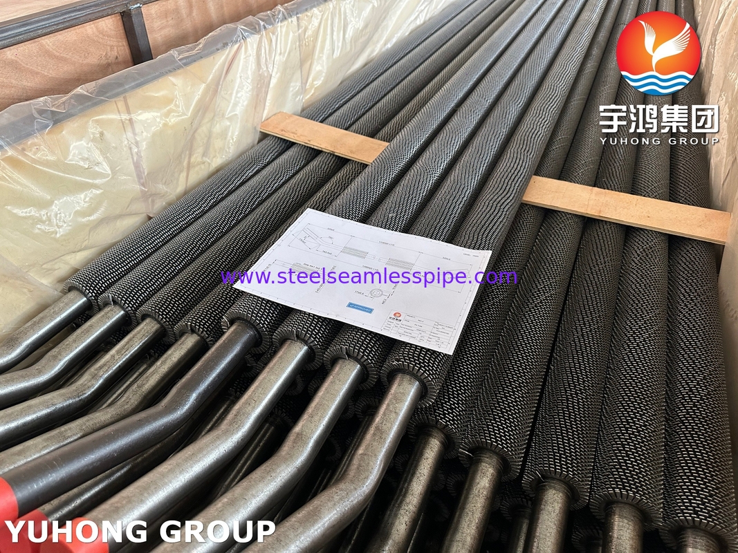 ASTM A213 T11 لوله بدون Sesmless از فلز آلیاژ لوله HFW Fin Serrated برای پالایشگاه