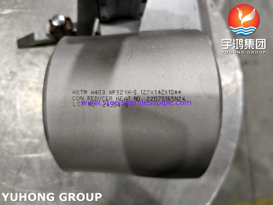 تبدیل هم‌مرکز فولاد ضد زنگ ASTM A403 WP321H / 1.4878 اتصالات لوله ASME B16.9