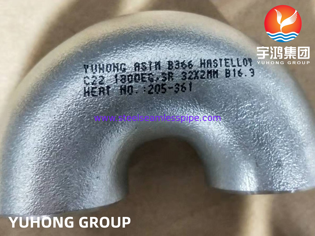 ASTM B366 C22 لوله آرنج تامین کننده لوازم جانبی آلیاژ نیکل مقاوم به خوردگی