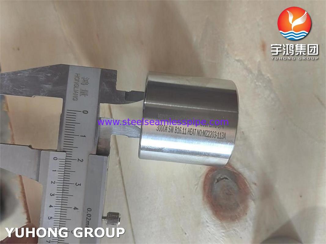 کوپلینگ فولاد ضد زنگ سوپر دوبلکس ASTM A182 F53 با مقاومت بالا در برابر فشار و خوردگی برای کاربردهای نفت و گاز