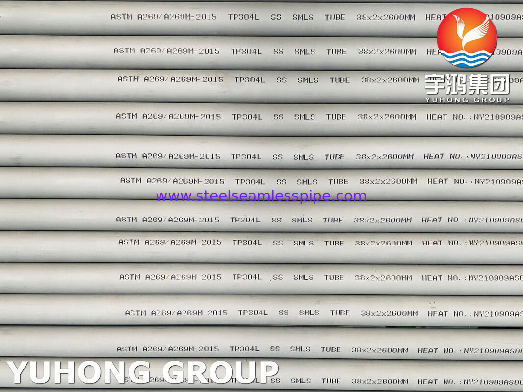 ASTM A269 TP304L / 03Х18Н11 لوله فولادی ضد زنگ بدون درز برای سرویس خورنده