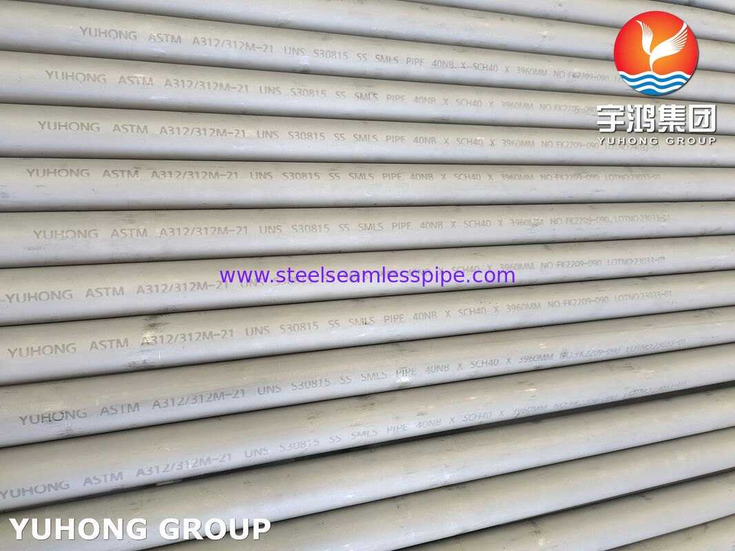 لوله بدون درز فولاد ضد زنگ ASTM A312 S30815 253MA برای کاربردهای دمای بالا تا 900 درجه سانتیگراد با آلیاژ نیتروژن و سریم