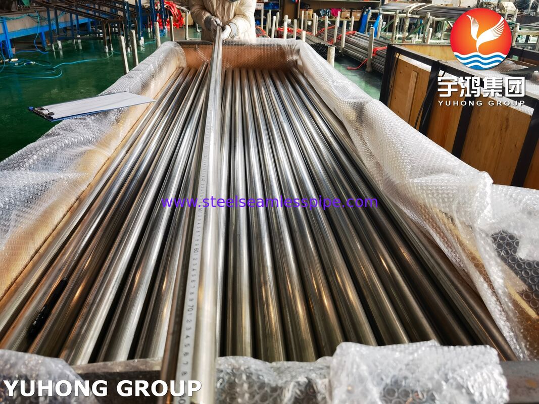 لوله جوش روشن ASTM A249 TP304 لوله جوش شده از فولاد ضد زنگ برای مبادلات گرما