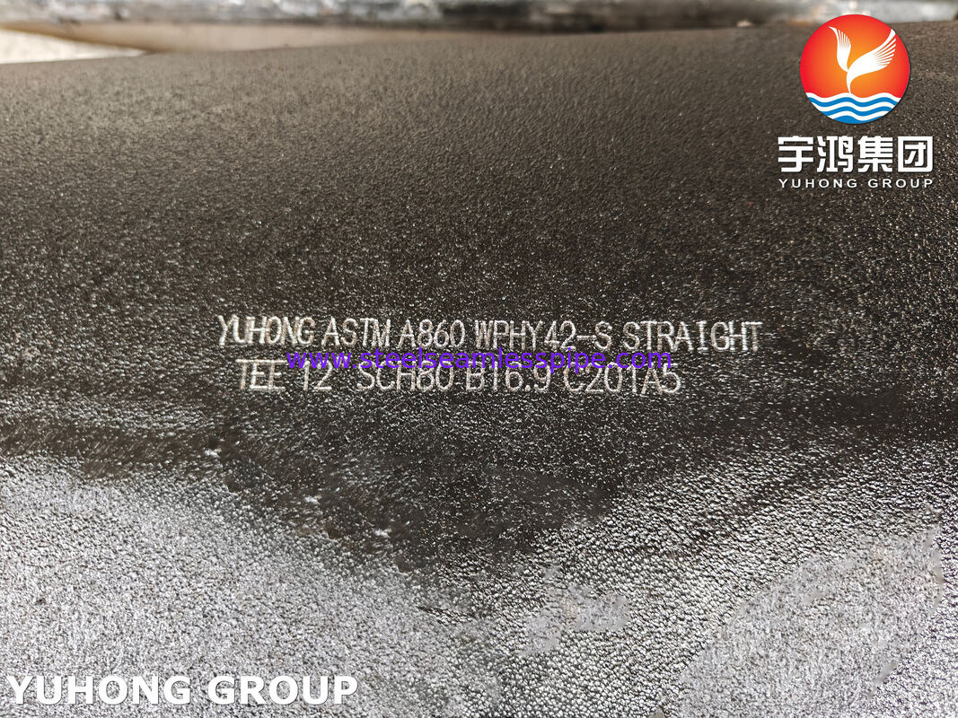 ASTM A860 WPHY42-S Equal Tee فولاد با قدرت بالا فولادی برای سیستم های لوله کشی با فشار بالا