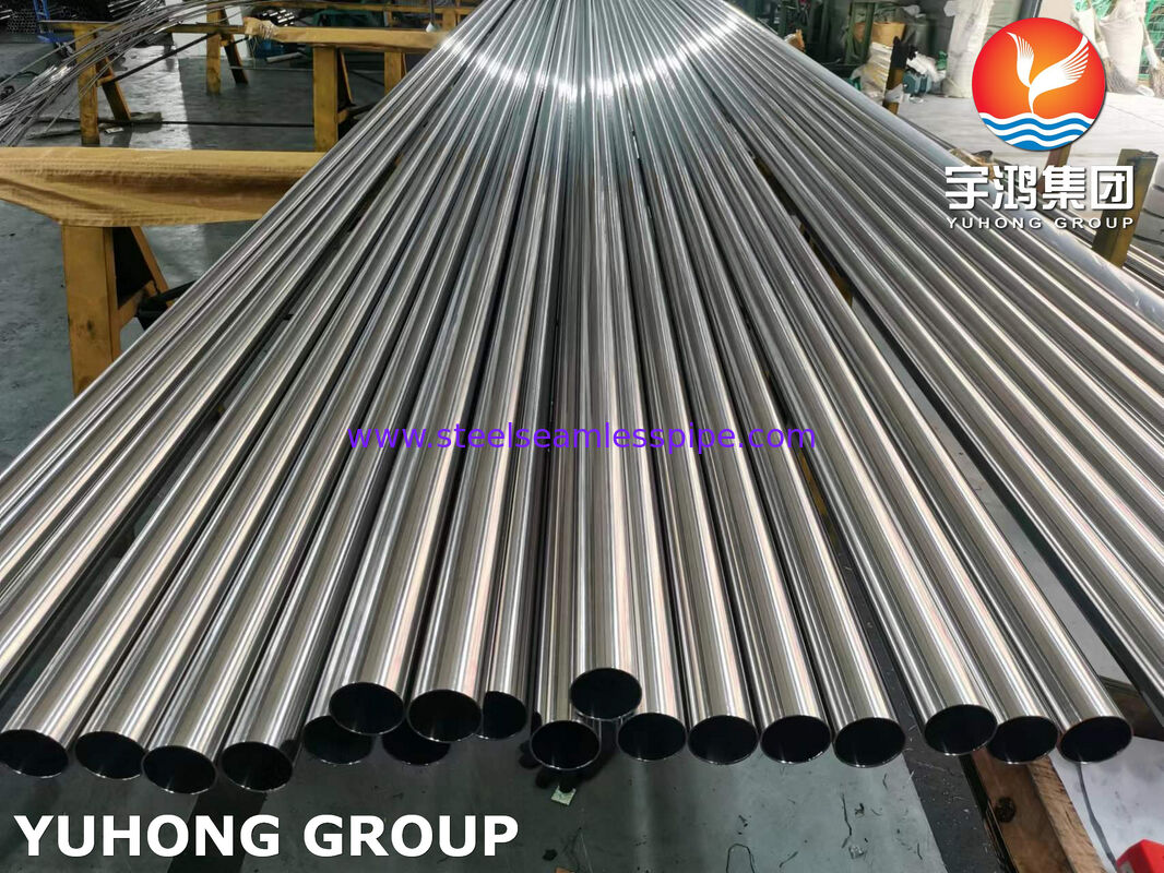 لوله های جوشیده شده از فولاد ضد زنگ A270 TP304 180 360 سطح پولیش شده خرد برای صنایع مواد غذایی و نوشیدنی و لبنیات