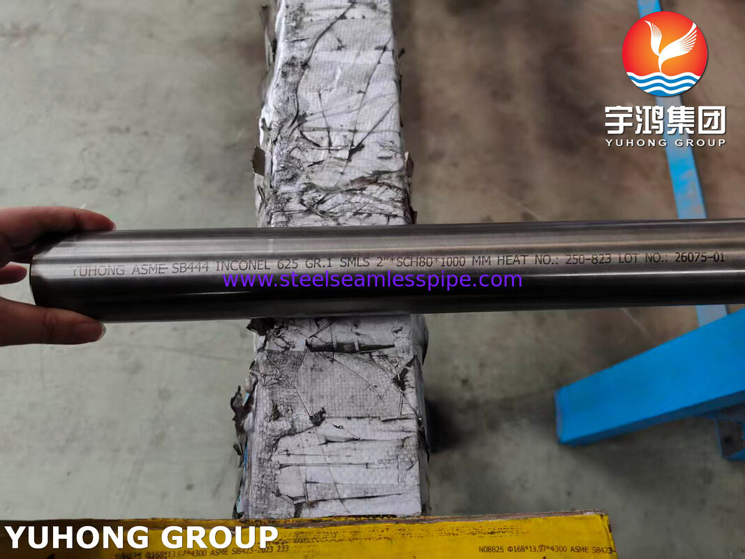 لوله آلیاژ نیکل ASME SB444 Inconel 625 GR.1 بدون درز 2'*SCH80*1000MM
