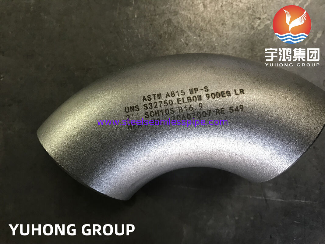 ASTM A815 UNS S32750 WP-S Elbow، Duplex Stainless Steel Pipe Fitting B16.9