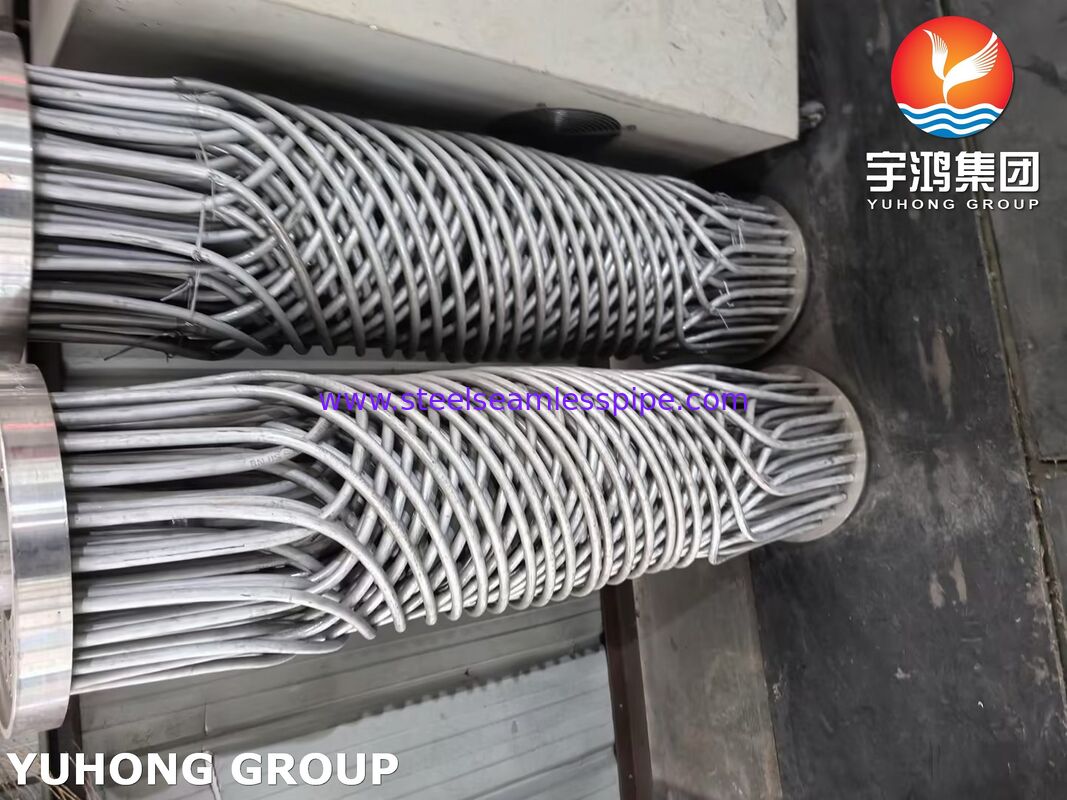 بسته ای از لوله های اسپیرالی از فولاد ضد زنگ ASME SA213 TP304/316L بسته ای از مبادلات گرما با کارایی بالا برای کاربردهای کریوجنیک و شیمیایی