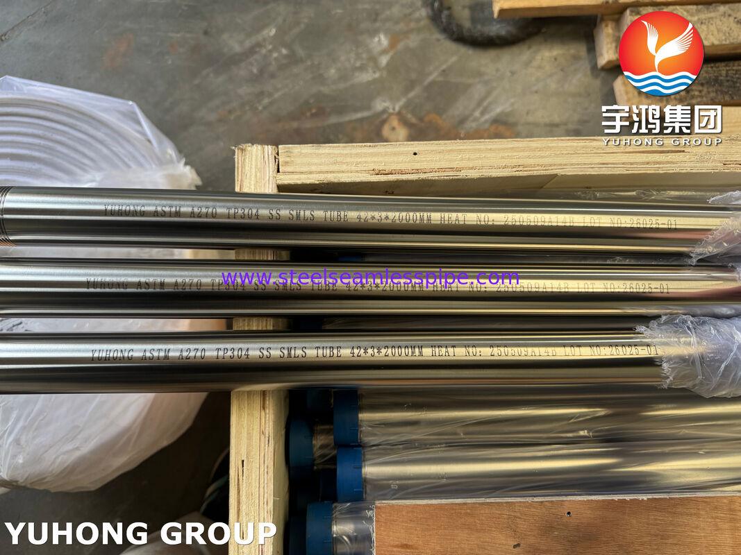 ASTM A270 3A TP304 لوله بهداشتی بدون سلسله از فولاد ضد زنگ برای تقطیر