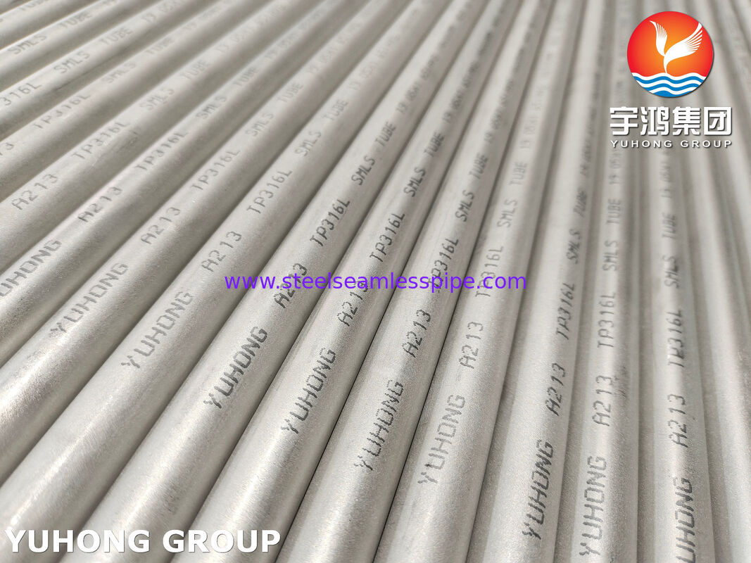 ASME SA213 TP316L لوله بدون درز C≤0.035% بدون PWHT پس از جوش مقاوم به خوردگی بین دانه ای برای مبادله گرما